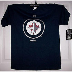 Winnipeg Jets Reebok HOME Navy jersey logo T-Shirt