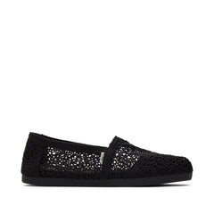Alpargata Black Moroccan Crochet