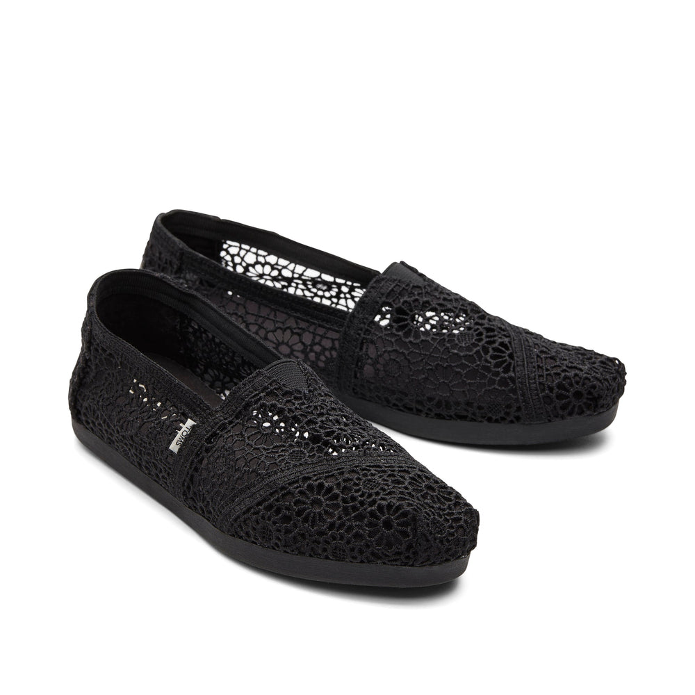 Alpargata Black Moroccan Crochet