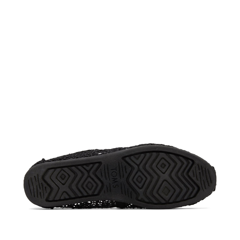 Alpargata Black Moroccan Crochet