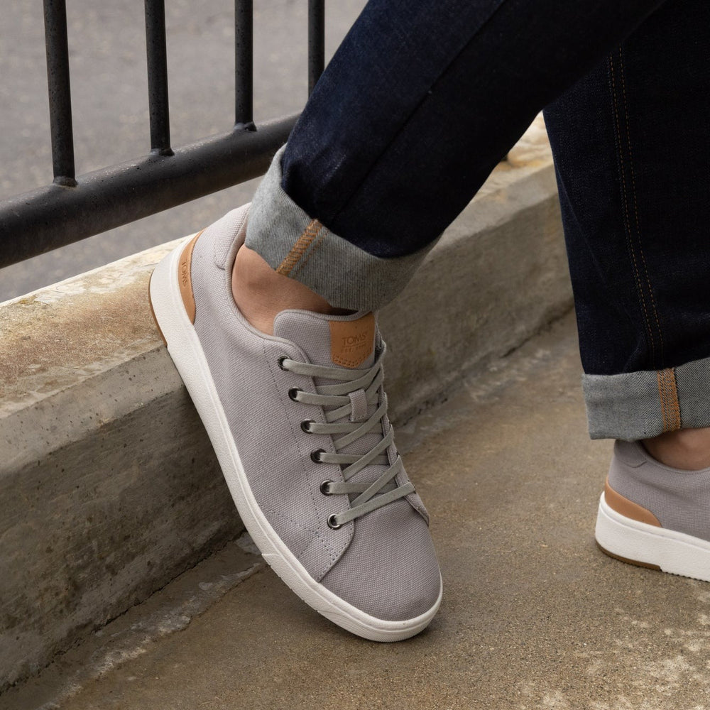 TRVL LITE Grey Canvas Lace-Up Sneaker