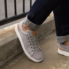 TRVL LITE Grey Canvas Lace-Up Sneaker