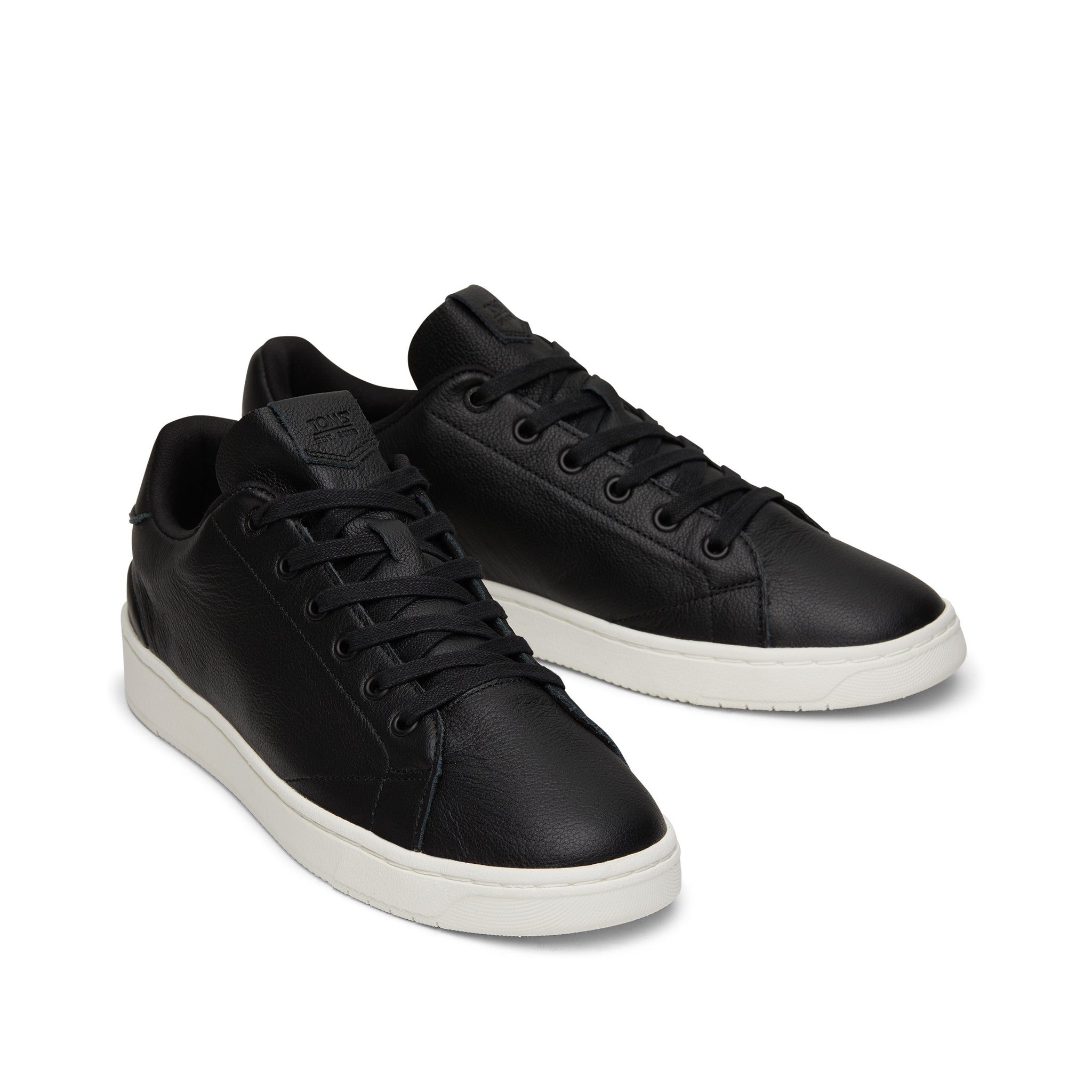 TRVL LITE Black Leather Lace-Up Sneaker