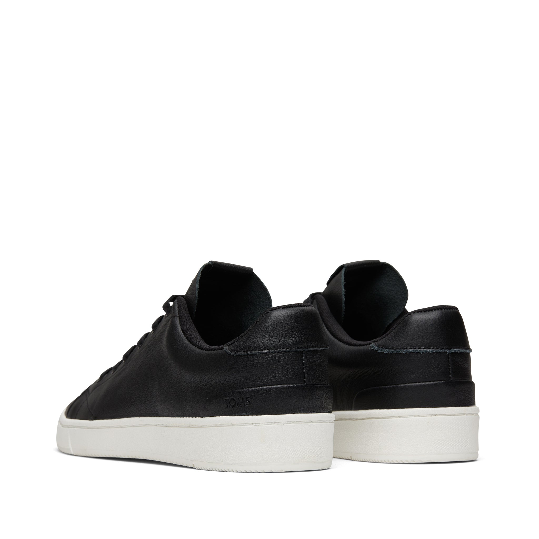 TRVL LITE Black Leather Lace-Up Sneaker