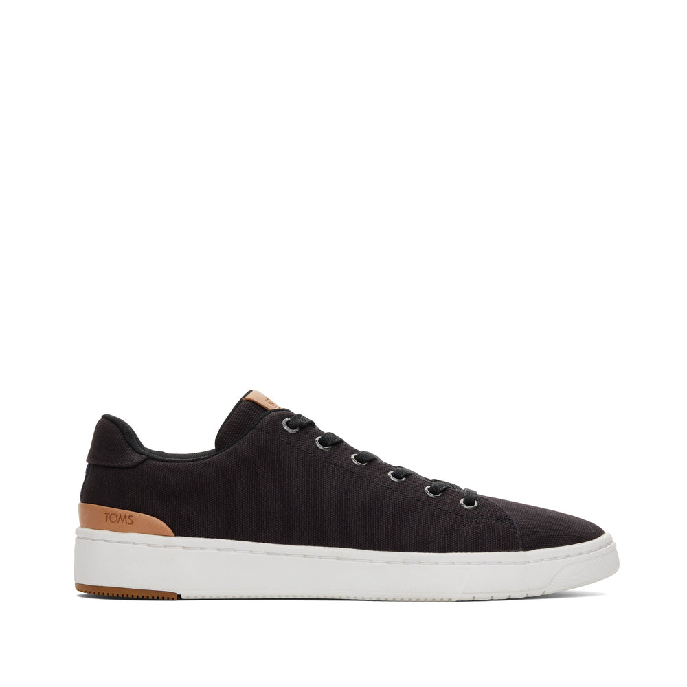TRVL LITE Black Canvas Lace-Up Sneaker
