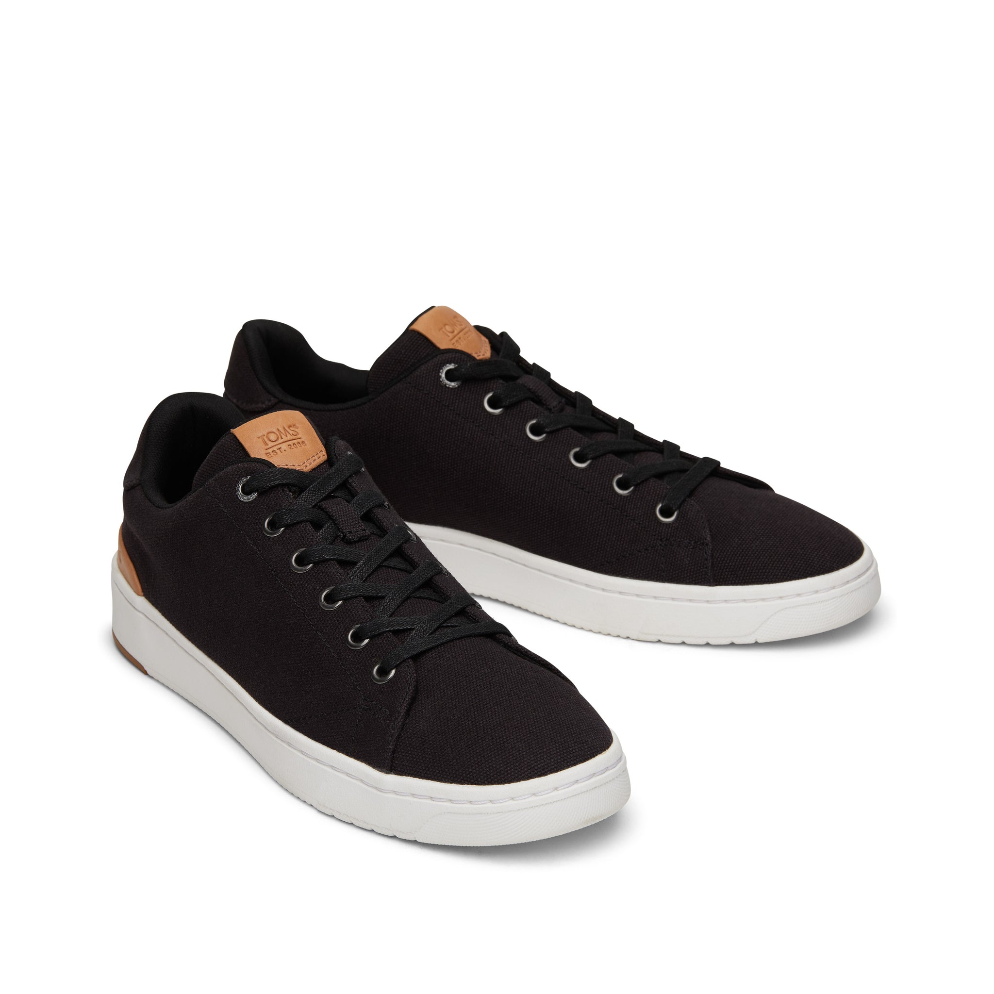 TRVL LITE Black Canvas Lace-Up Sneaker