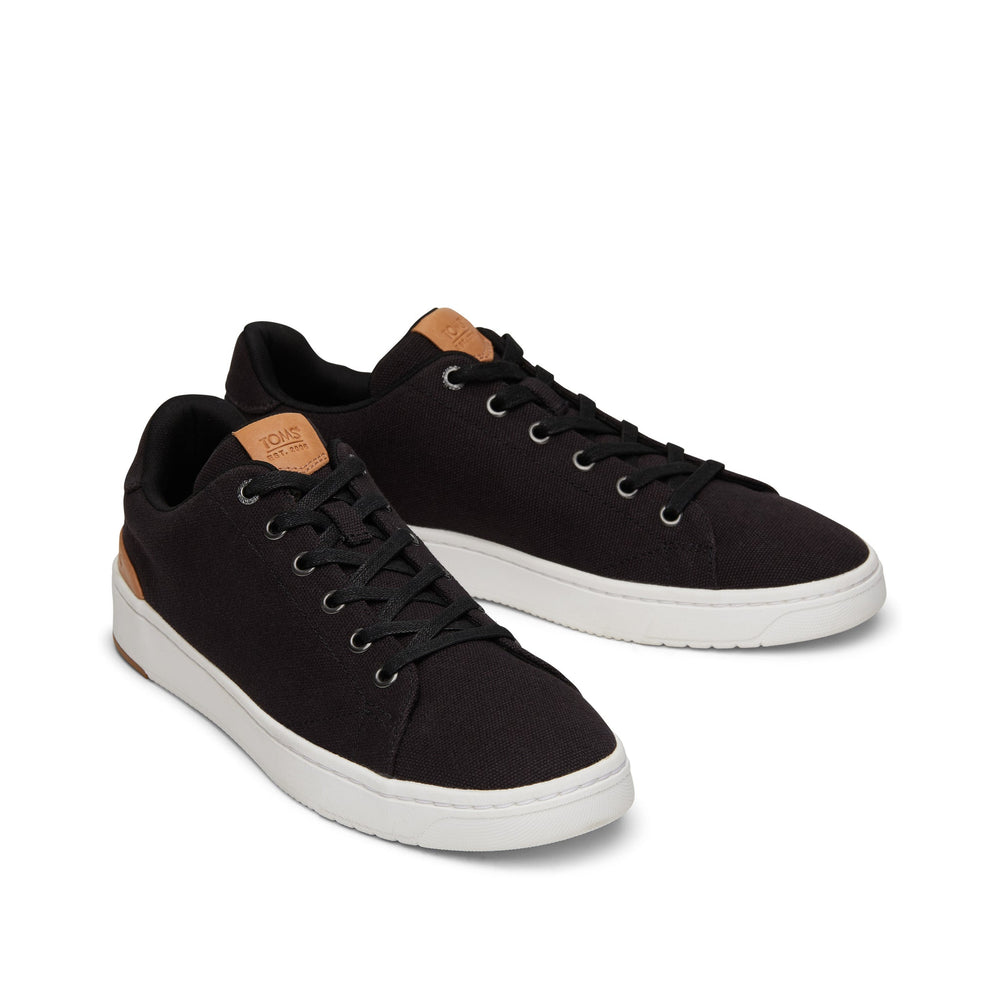 TRVL LITE Black Canvas Lace-Up Sneaker