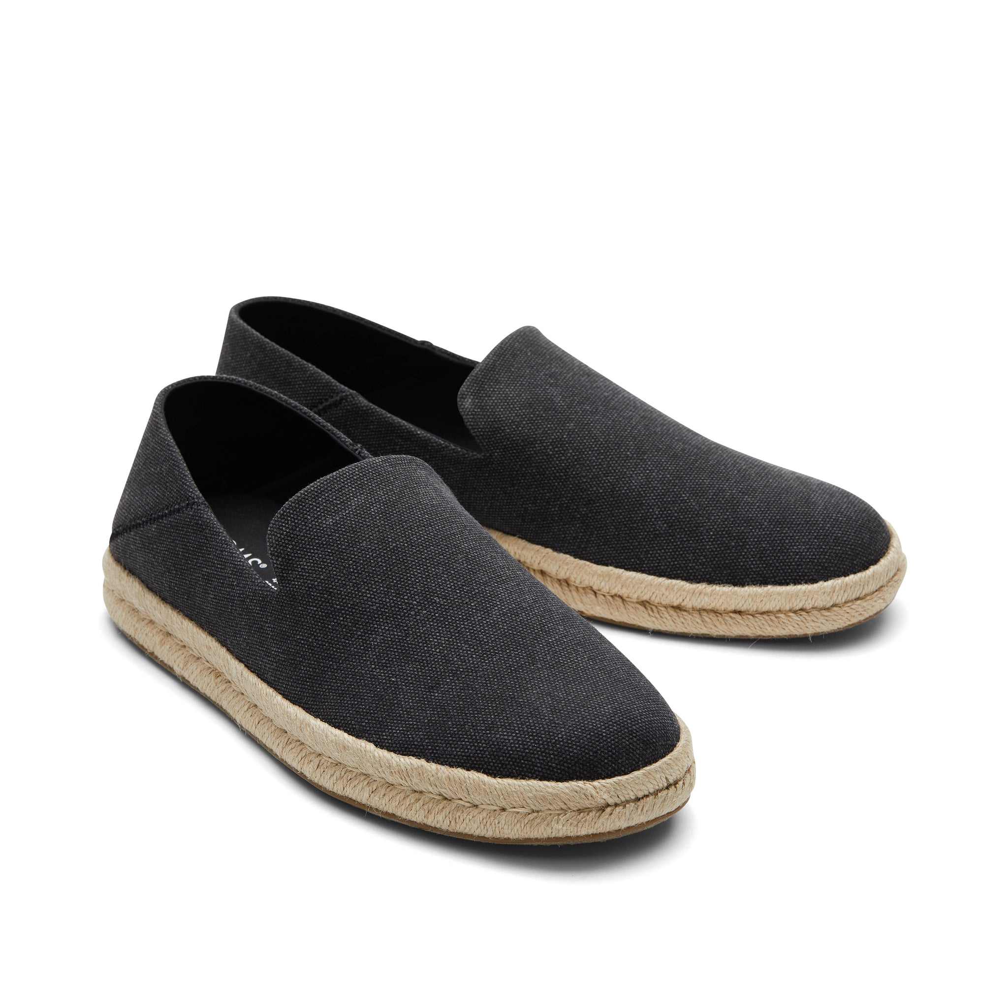 Santiago Loafer Black Recycled Cotton Canvas