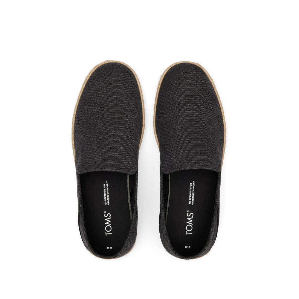 Santiago Loafer Black Recycled Cotton Canvas