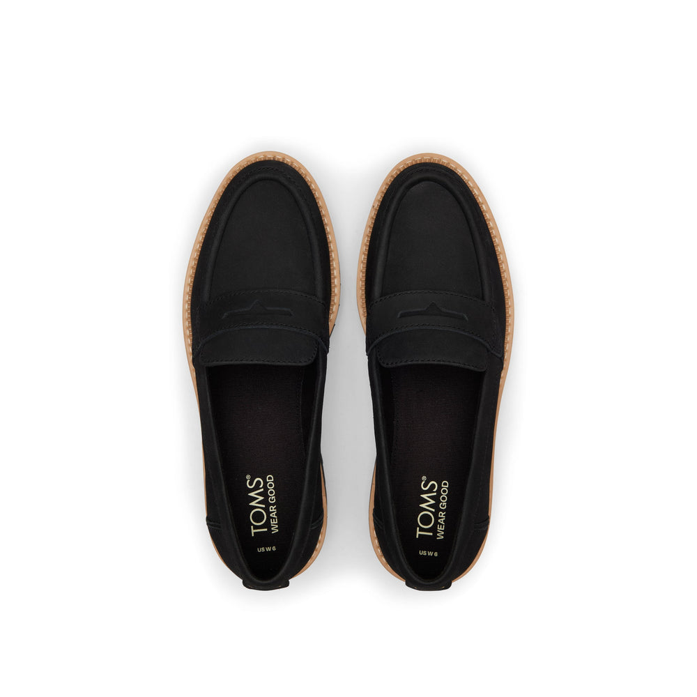 Cara Black Leather Loafer