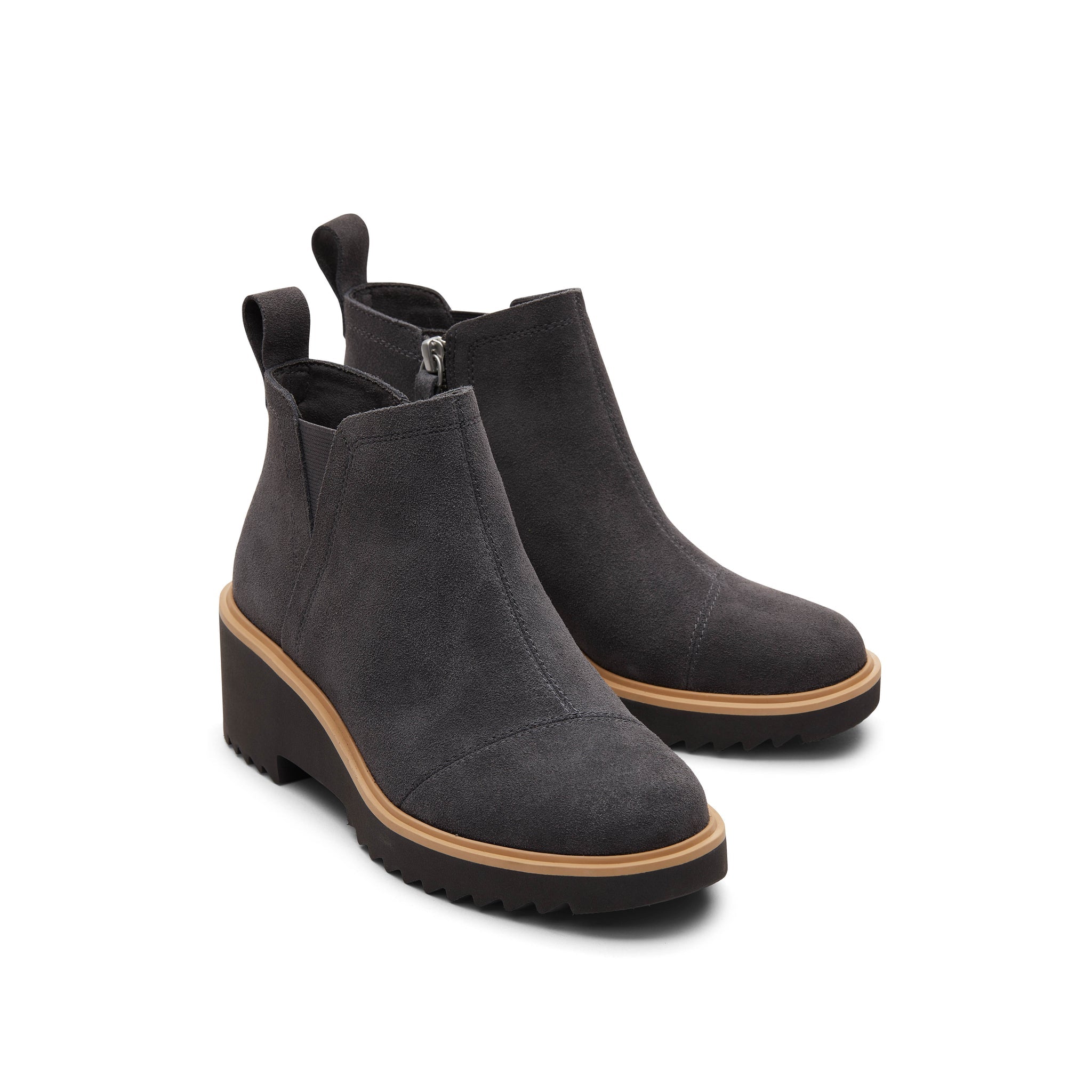 Maude Forged Iron Suede Wedge Boot