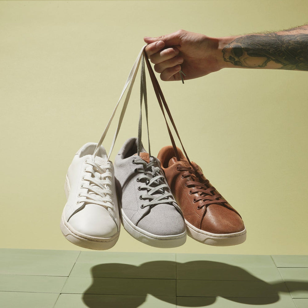 TRVL LITE Tan Leather Lace-Up Sneaker