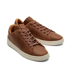 TRVL LITE Tan Leather Lace-Up Sneaker