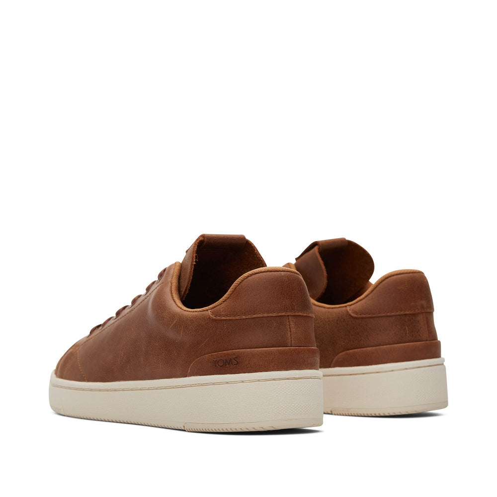 TRVL LITE Tan Leather Lace-Up Sneaker