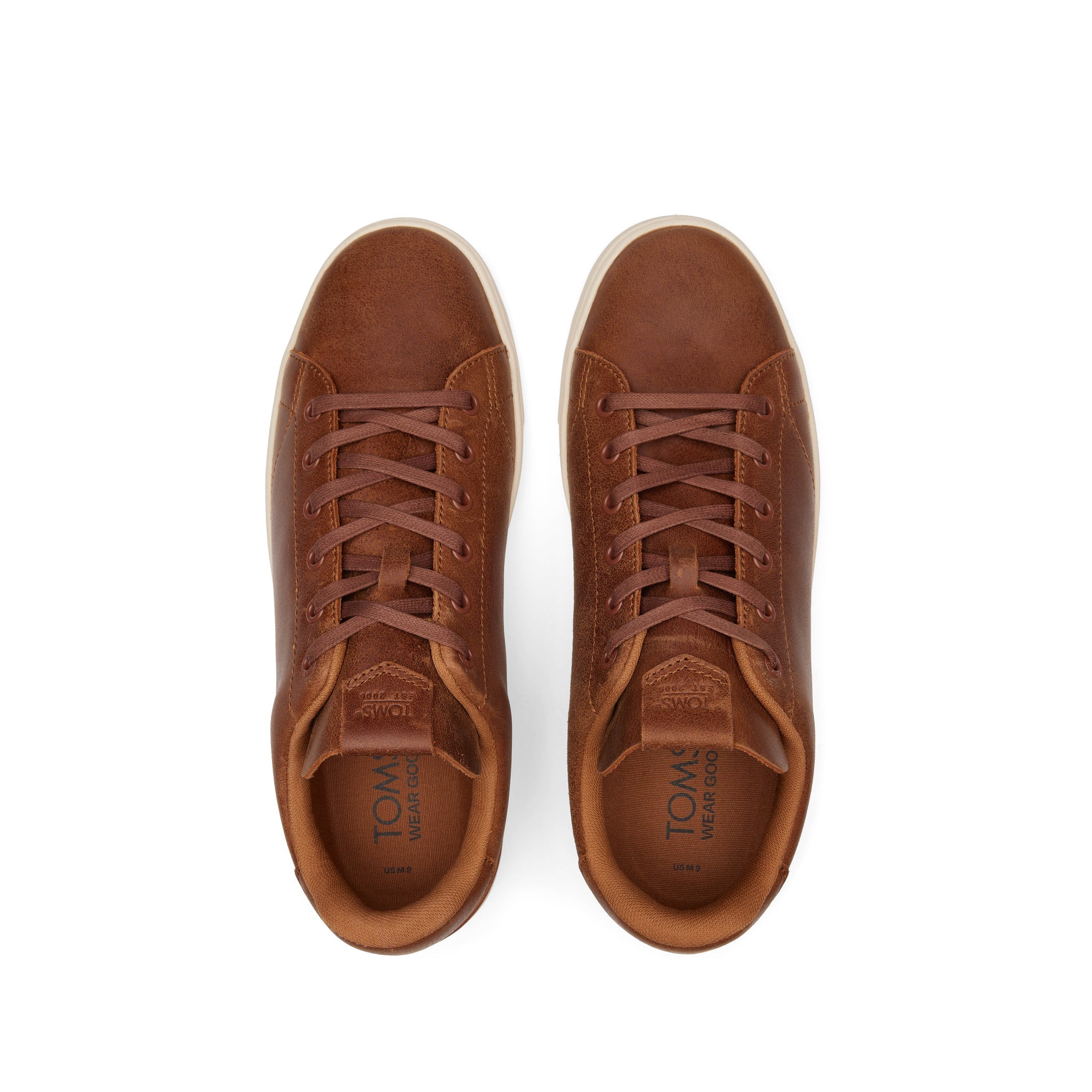 TRVL LITE Tan Leather Lace-Up Sneaker