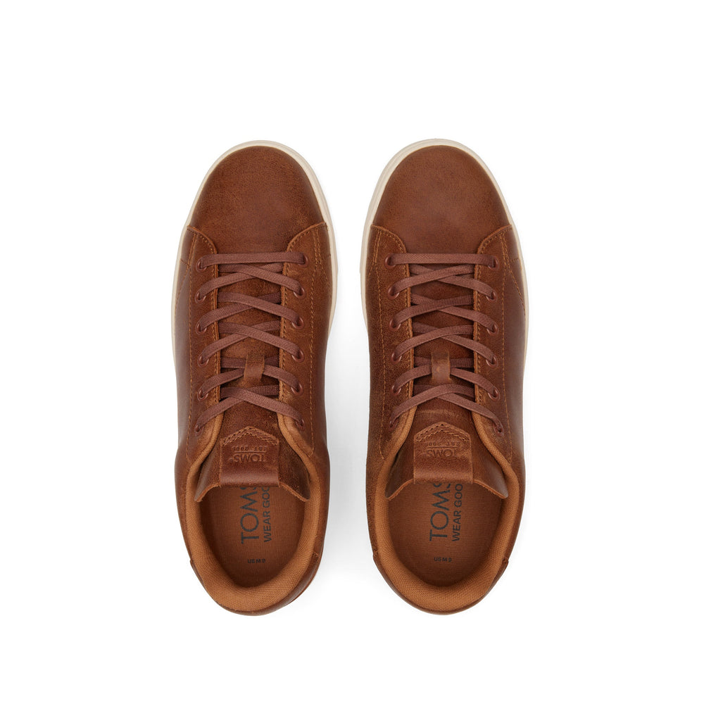 TRVL LITE Tan Leather Lace-Up Sneaker