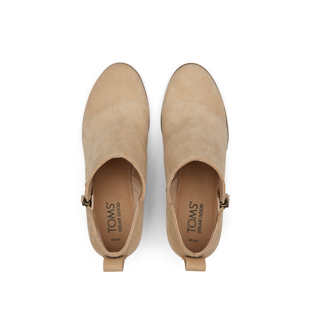 Goldie Oatmeal Suede Wedge Boot