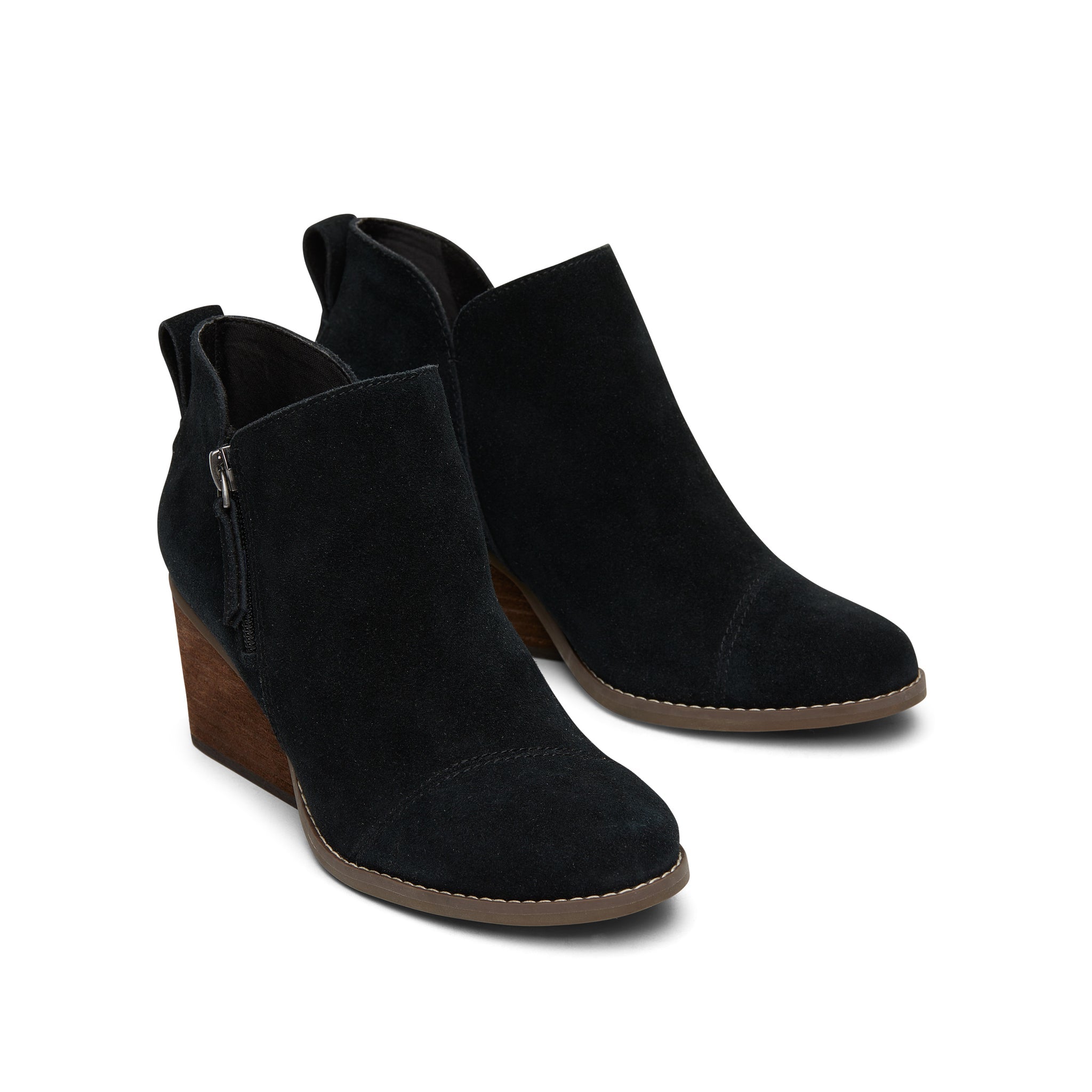 Goldie Black Suede Wedge Boot