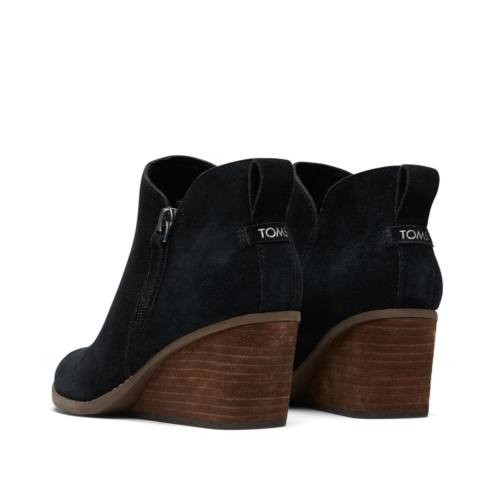 Goldie Black Suede Wedge Boot