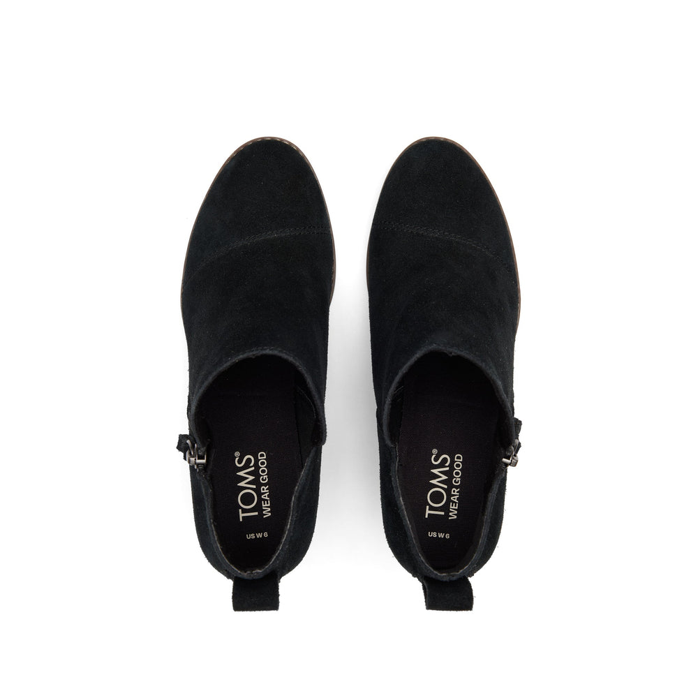 Goldie Black Suede Wedge Boot