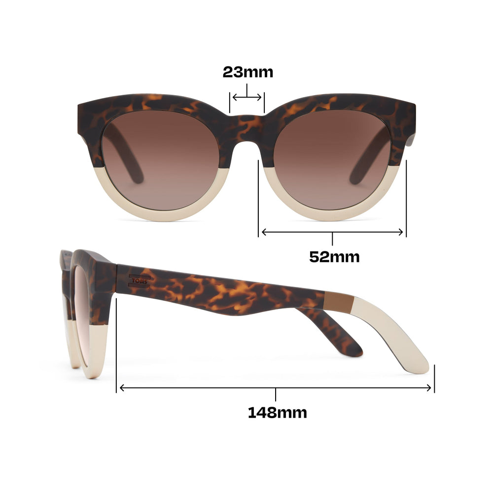 Florentin Tortoise Oatmilk Fade Traveler Sunglasses