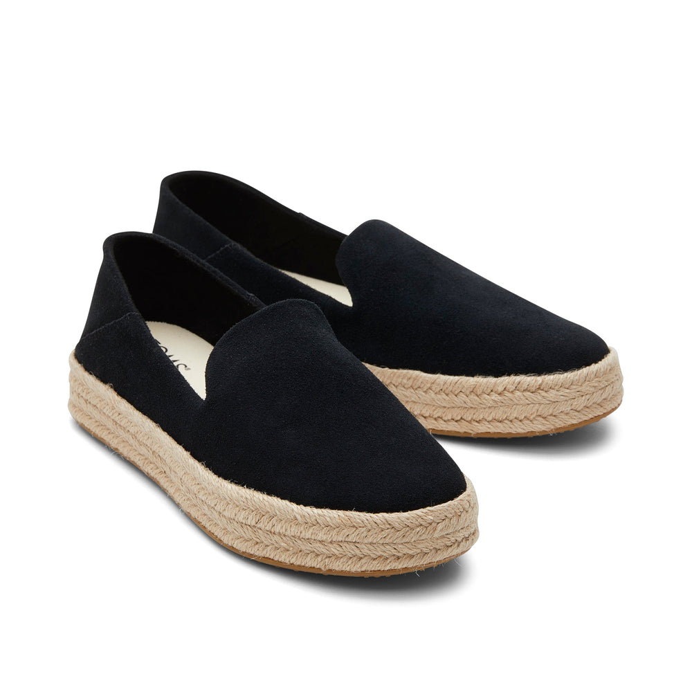 Carolina Black Suede Espadrille