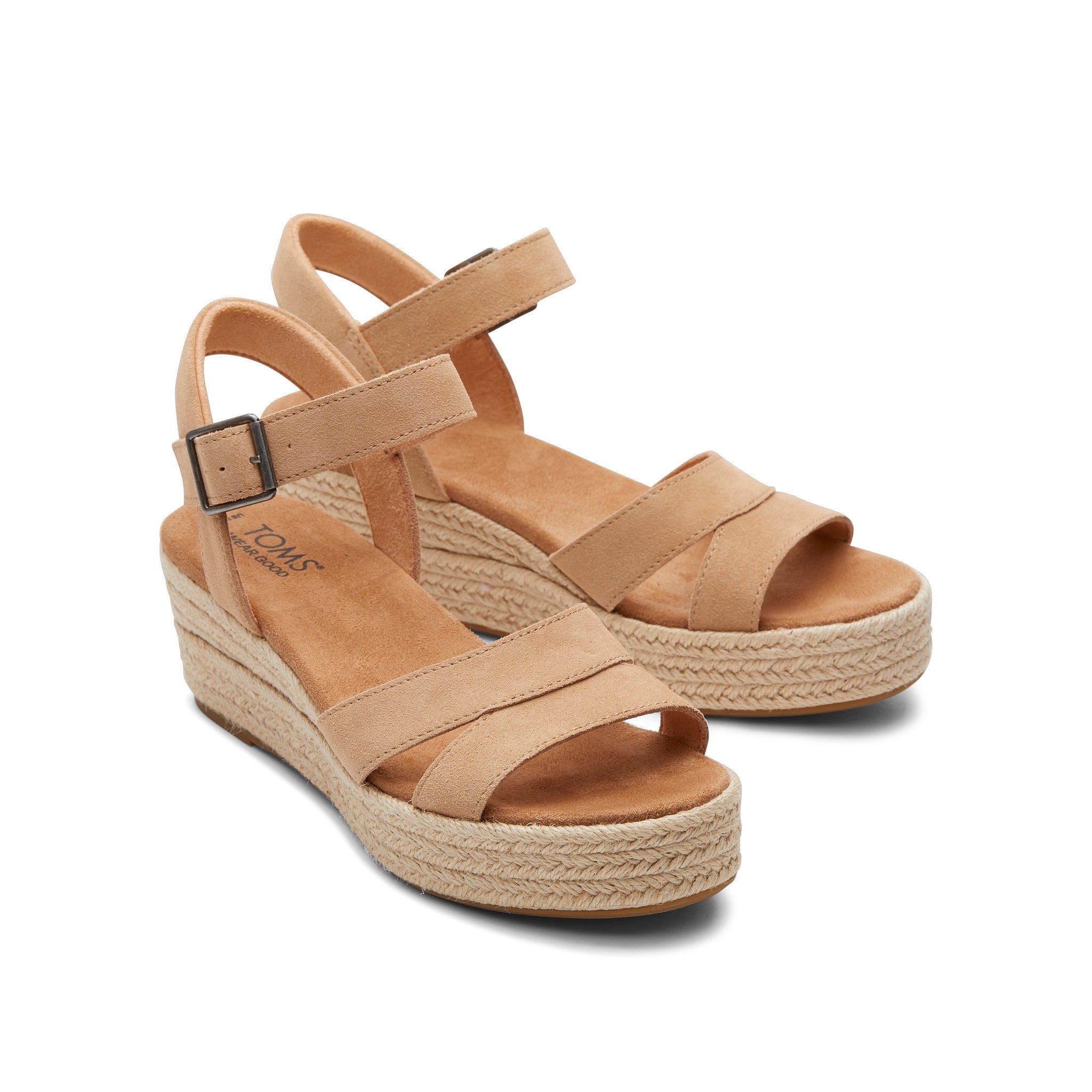 Audrey Honey Suede Wedge Sandal
