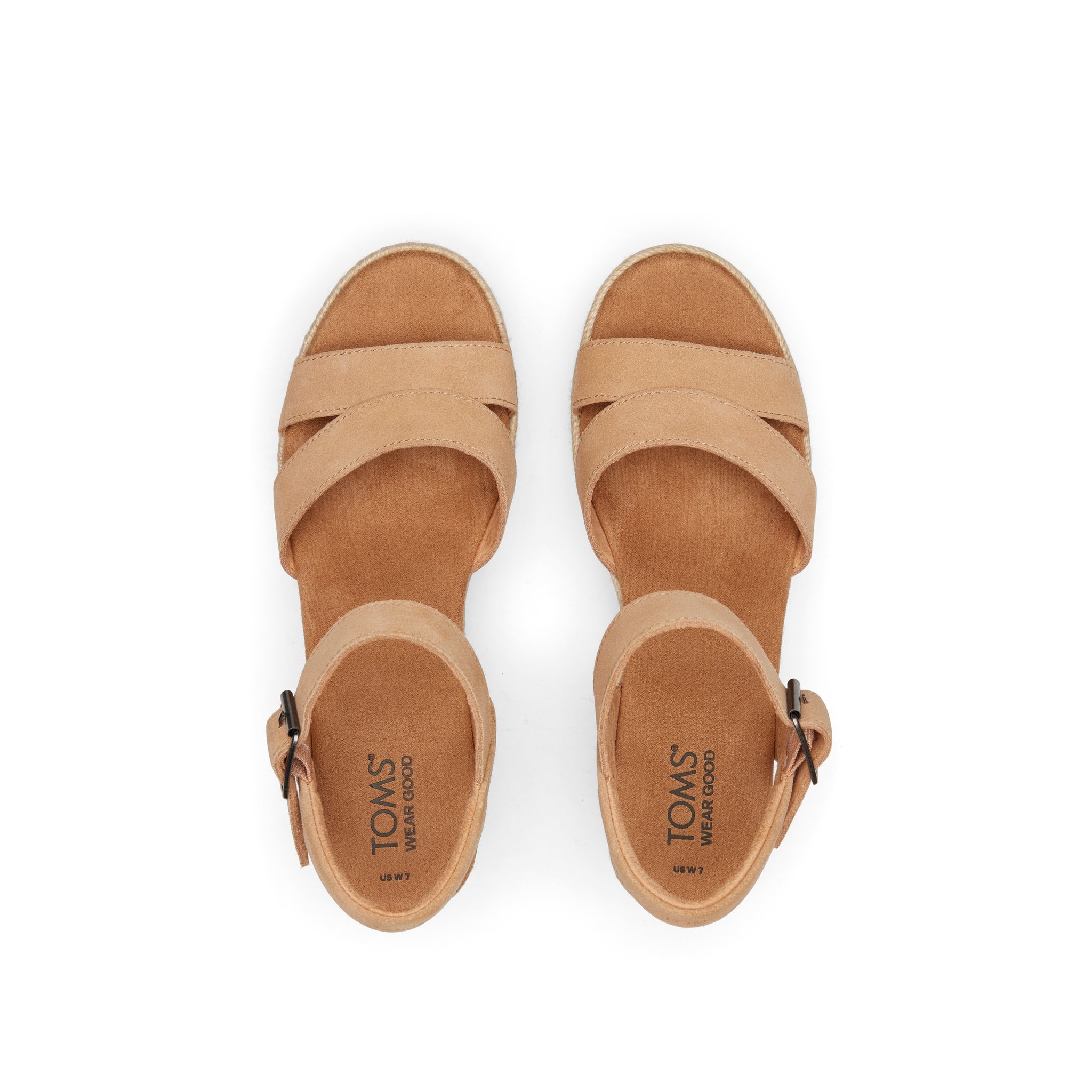 Audrey Honey Suede Wedge Sandal