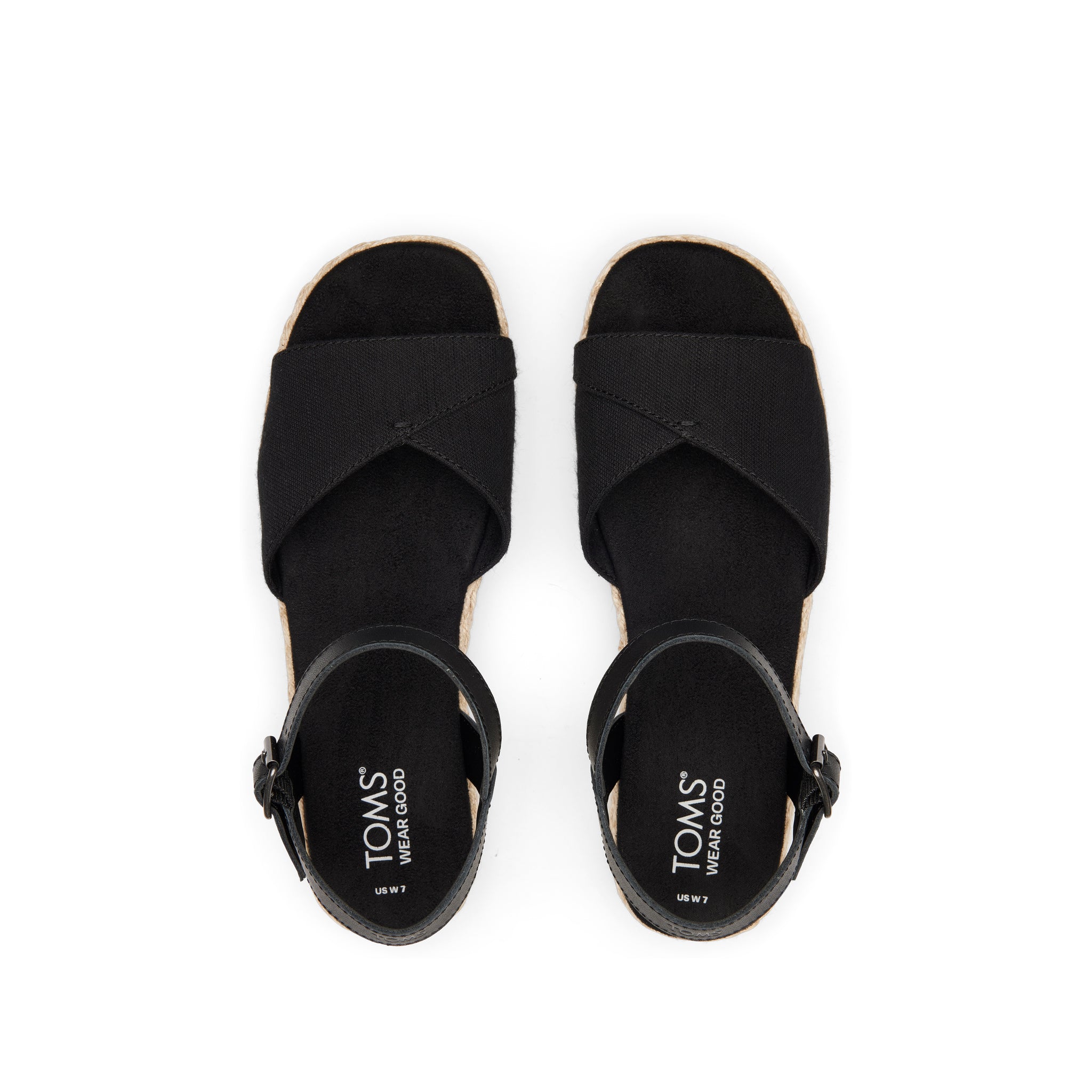 Abby Black Flatform Espadrille Sandal