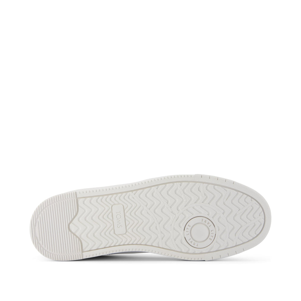 TRVL LITE Court White and Black Leather Sneaker