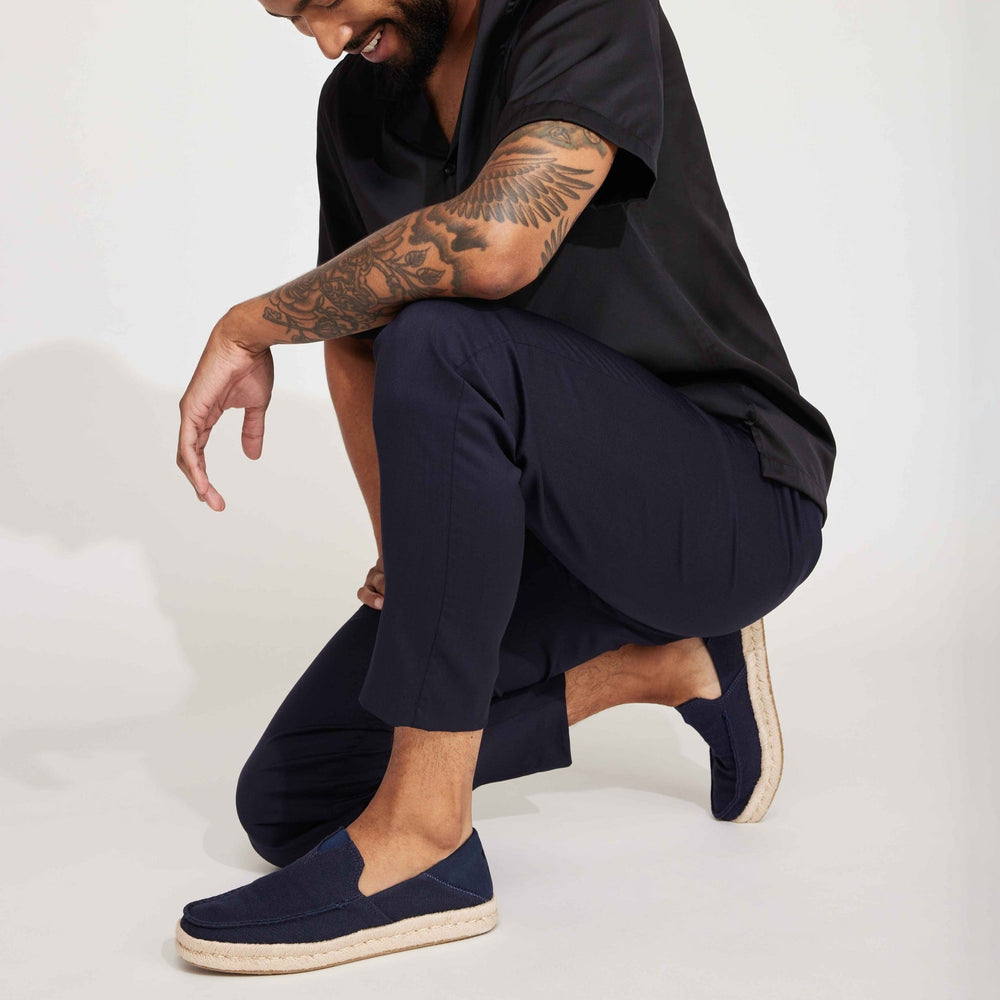 Alonso Navy Heritage Canvas Rope Loafer