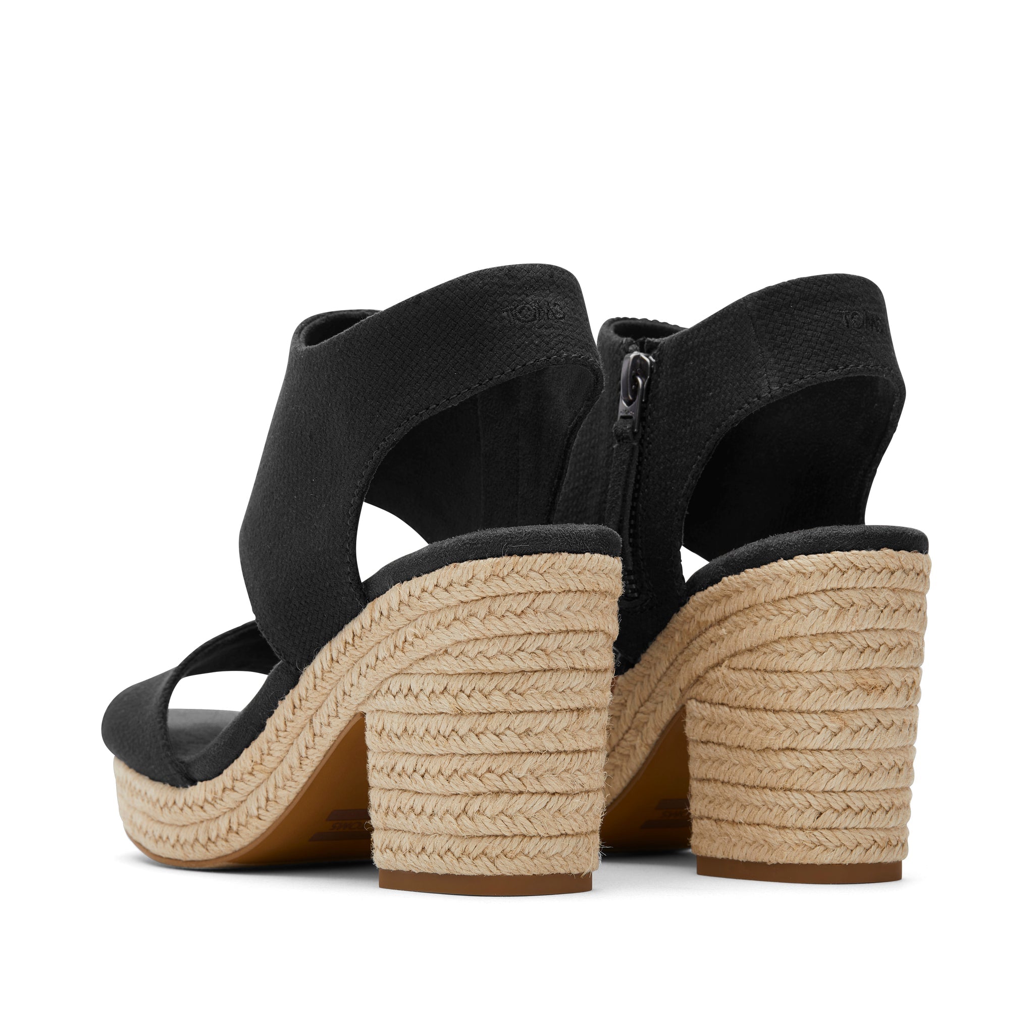 Majorca Rope Black Platform Sandal