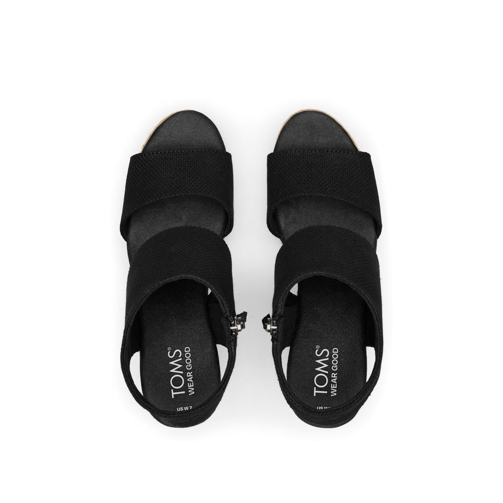 Majorca Rope Black Platform Sandal