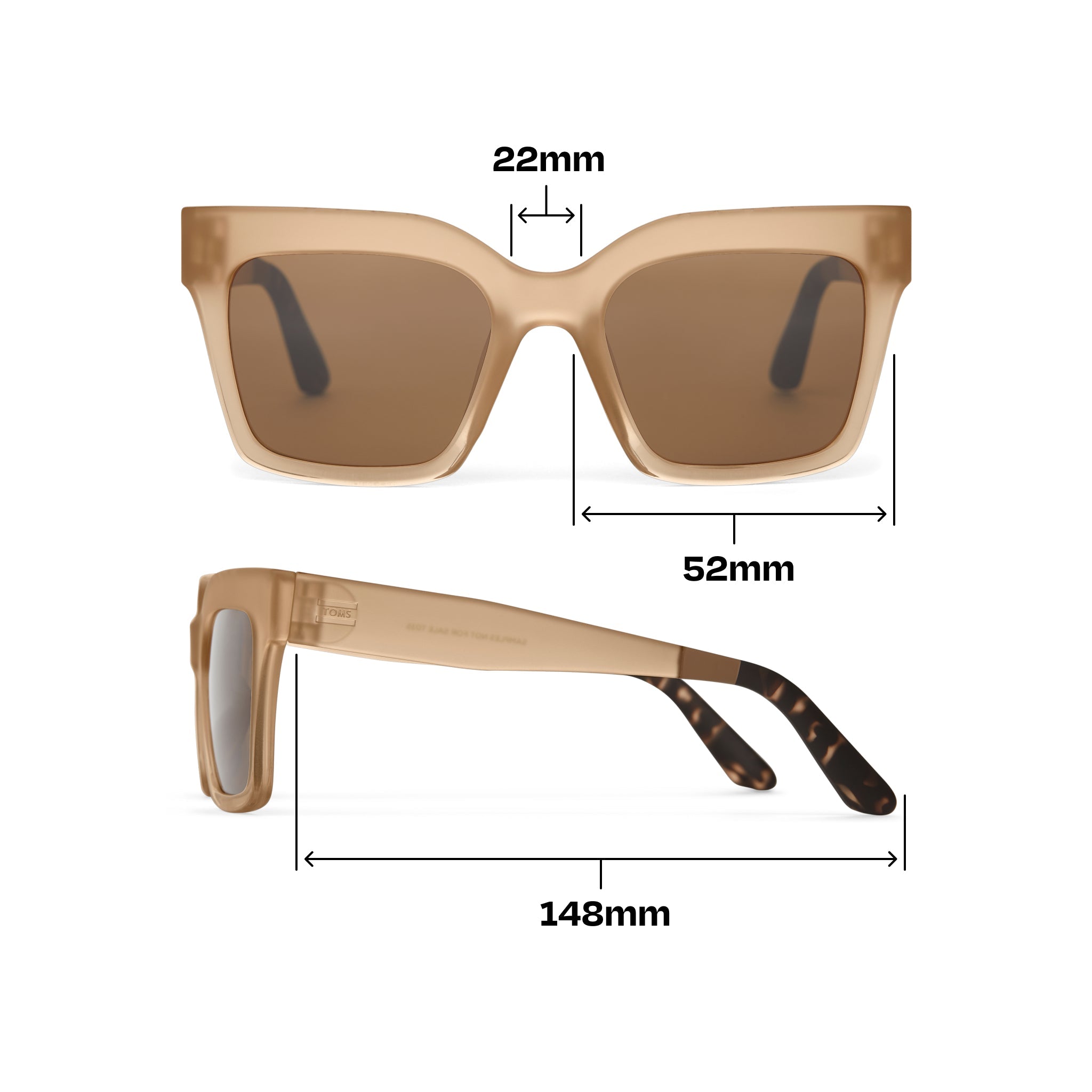 Adelaide Oatmilk Crystal Fade Traveler Sunglasses