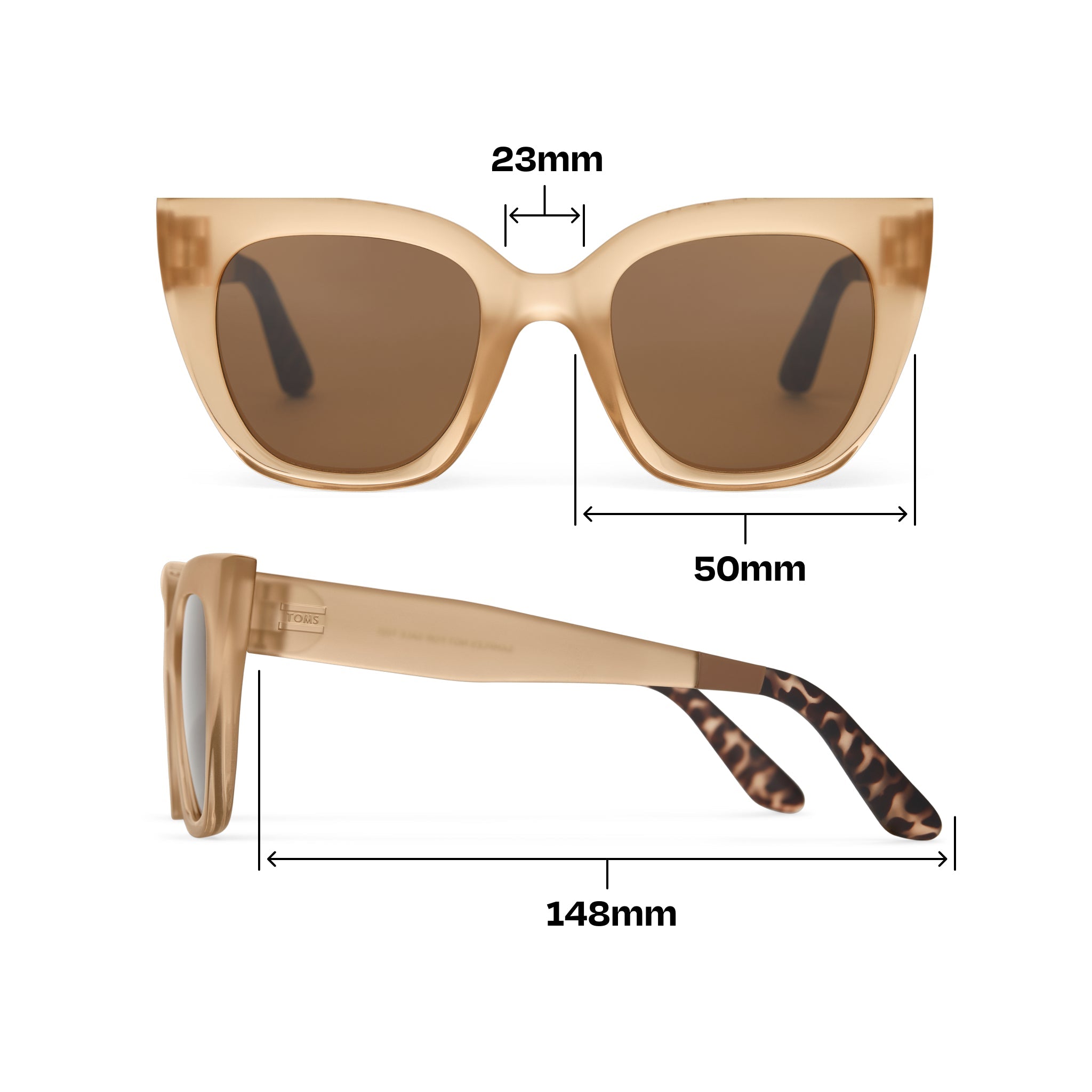Sydney Oatmilk Crystal Fade Traveler Sunglasses