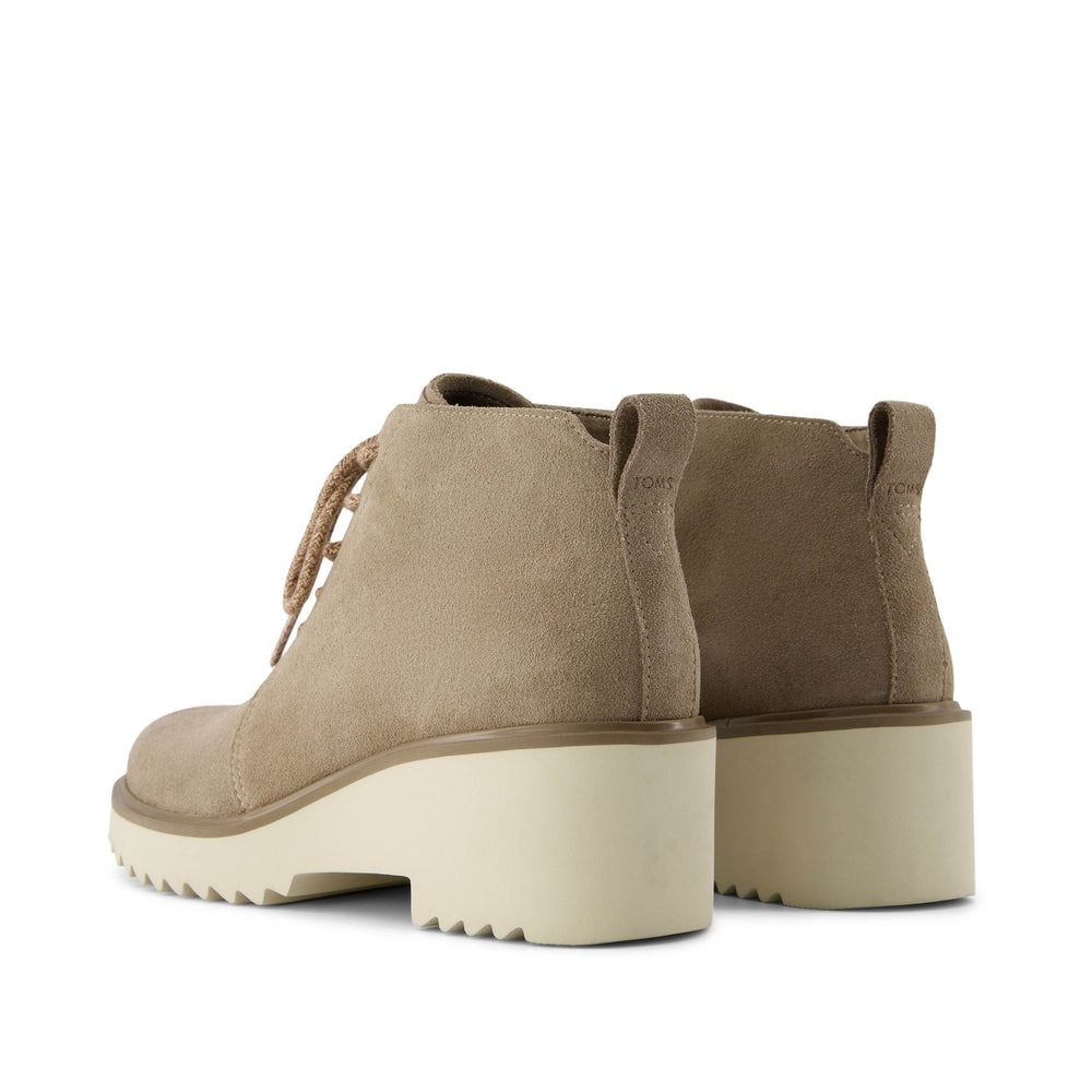 Maude Lace Up Dune Suede Wedge Boot