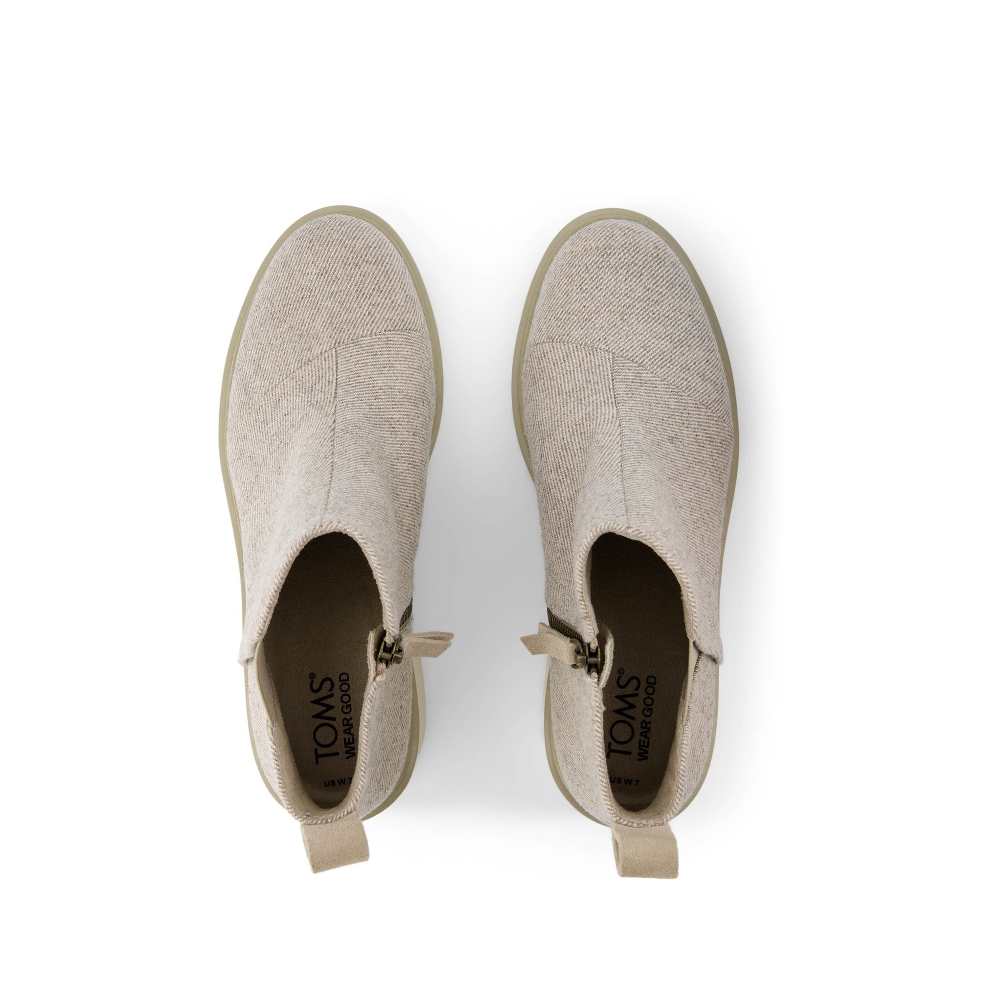 Maude Natural Shimmer Twill Wedge Boot