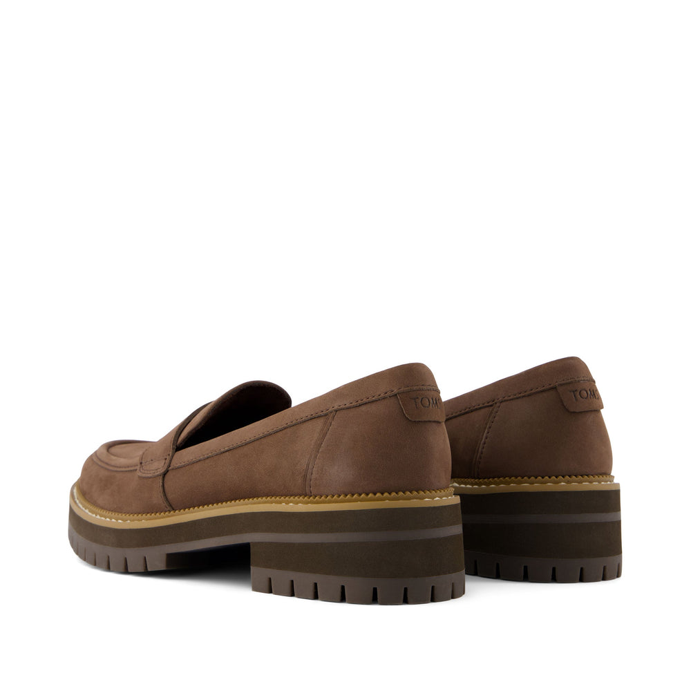 Cara Dark Brown Leather Loafer
