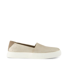 Kameron Champagne Metallic Suede Slip On Sneaker