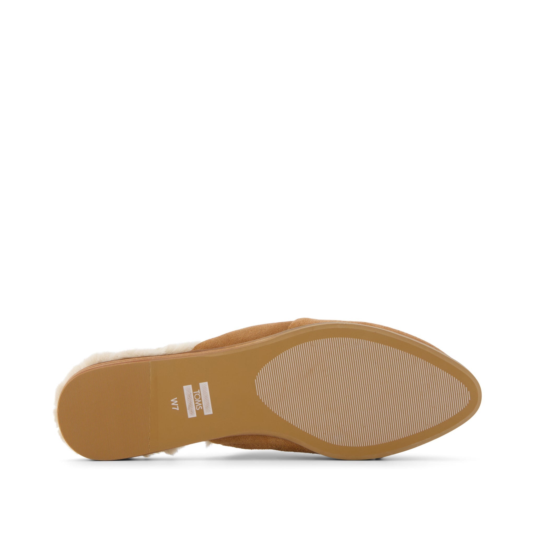 Jade Brown Faux Fur Suede Flat