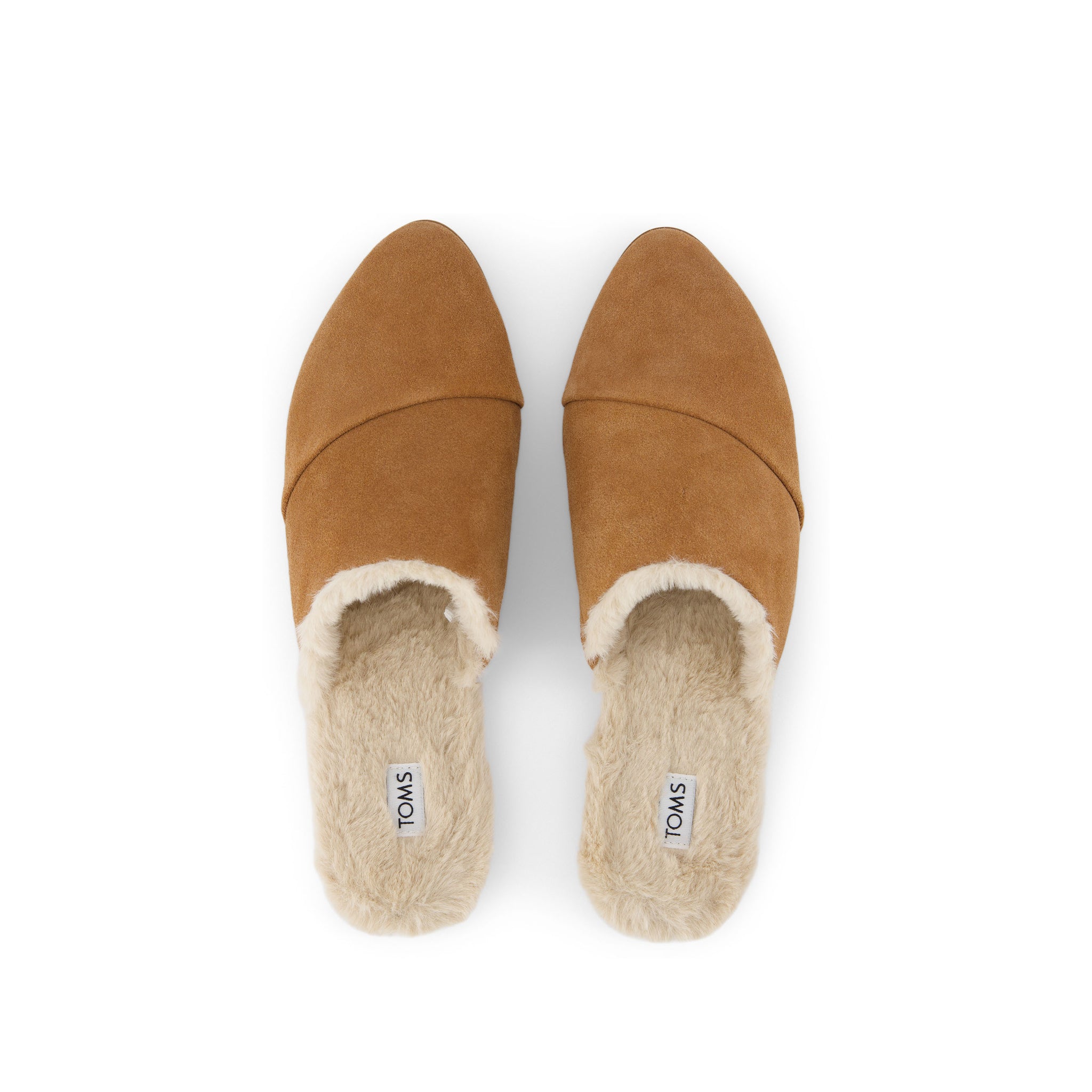 Jade Brown Faux Fur Suede Flat