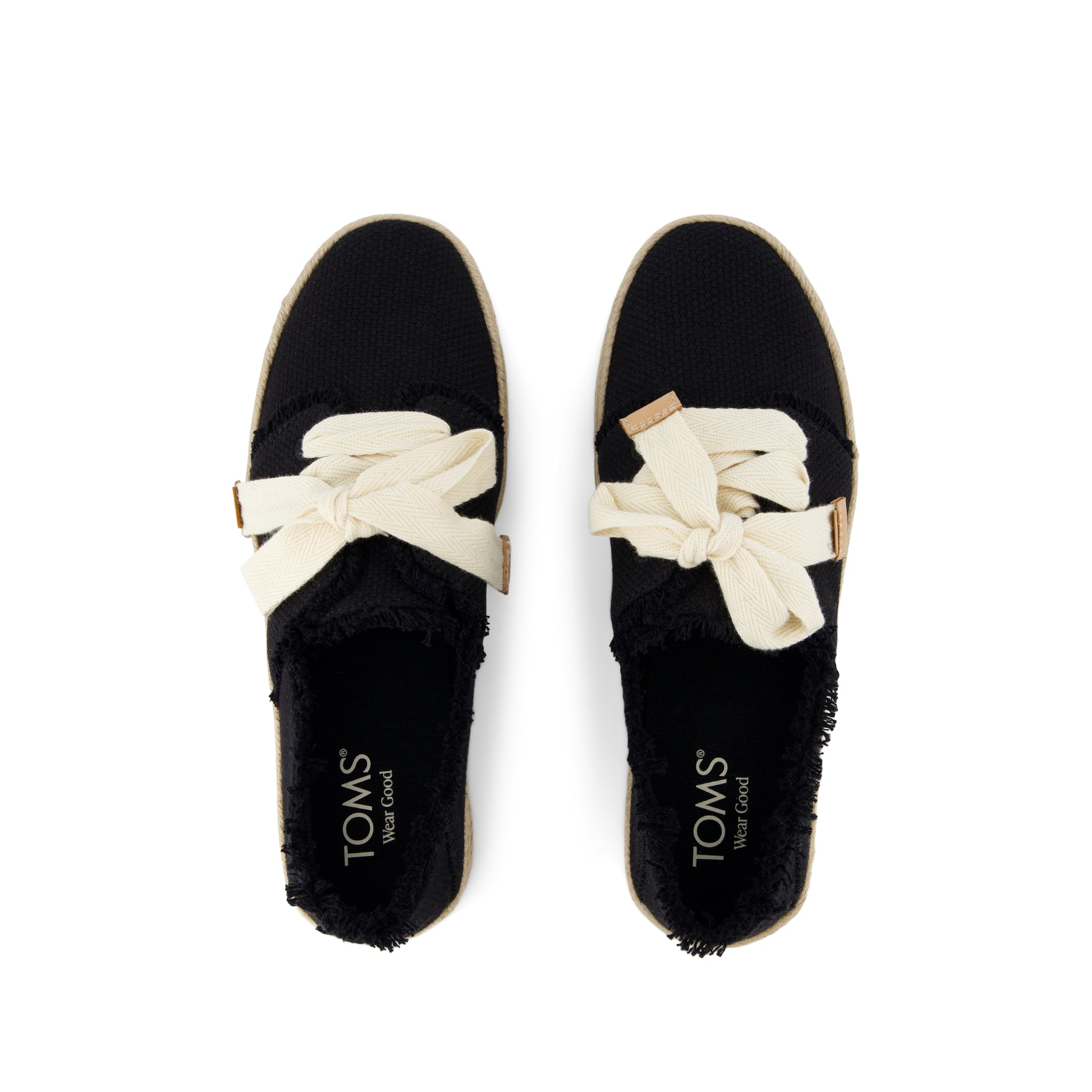 Carolina Lace-Up Espadrille Black Beachside Woven