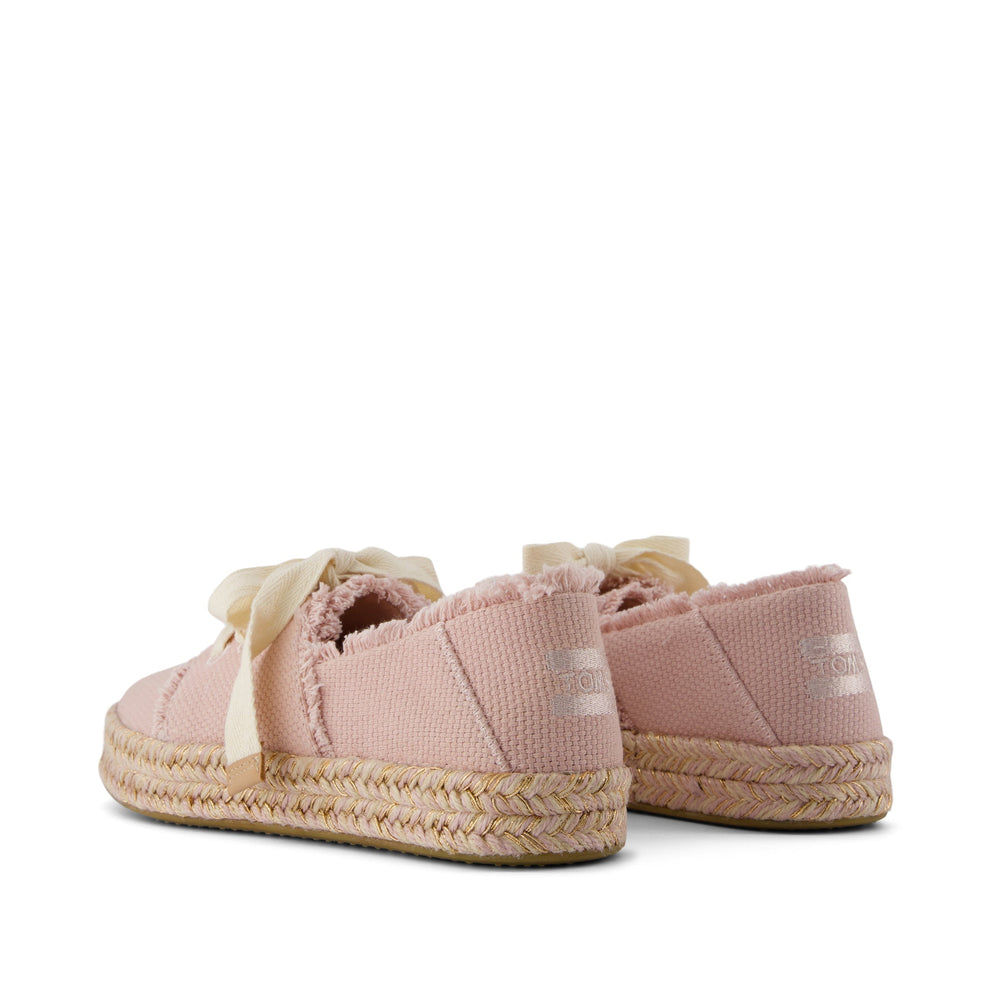 Carolina Lace-Up Espadrille Pale Rose Beachside Woven