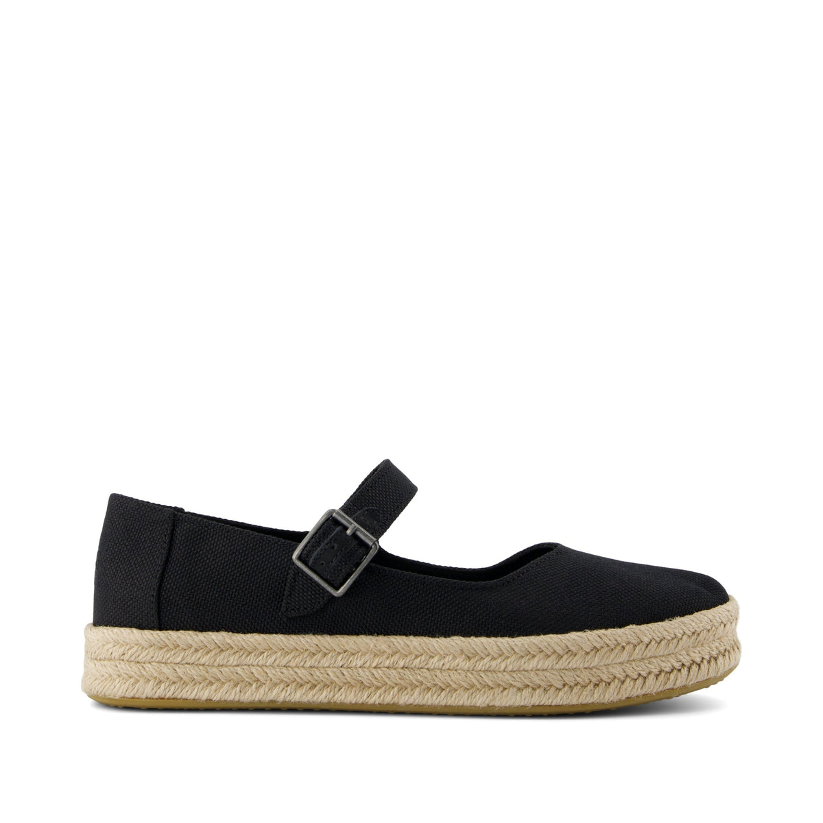 Carolina Mary Jane Espadrille Black Heavy Canvas