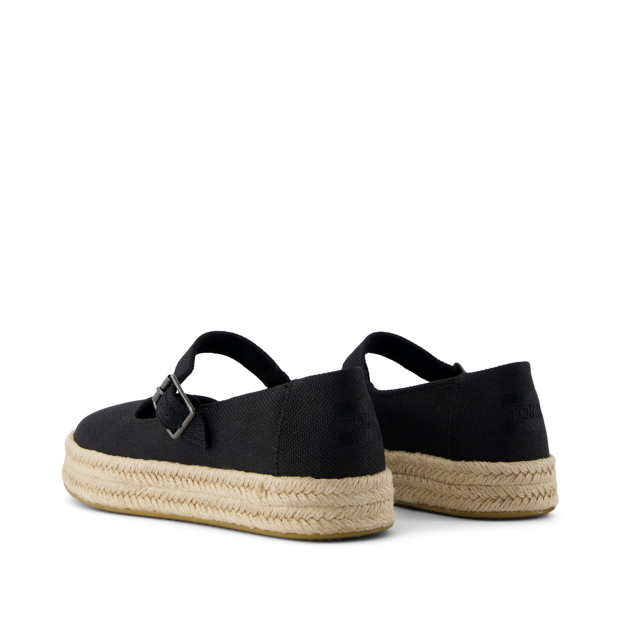 Carolina Mary Jane Espadrille Black Heavy Canvas