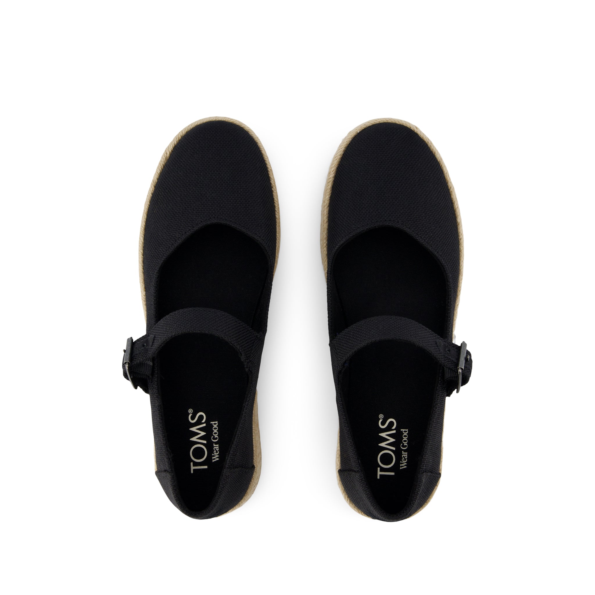 Carolina Mary Jane Espadrille Black Heavy Canvas