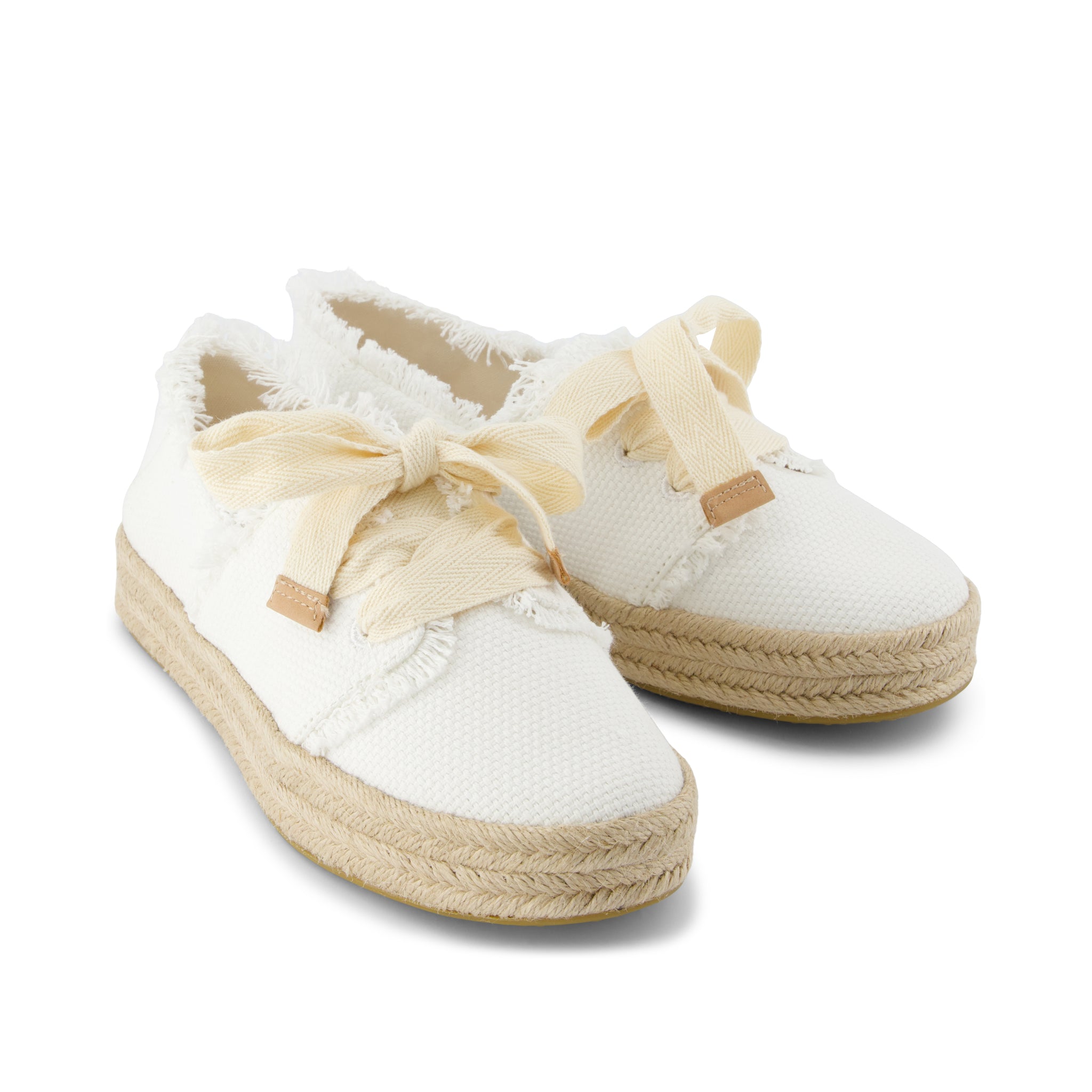 Carolina Lace-Up Espadrille White Beachside Woven