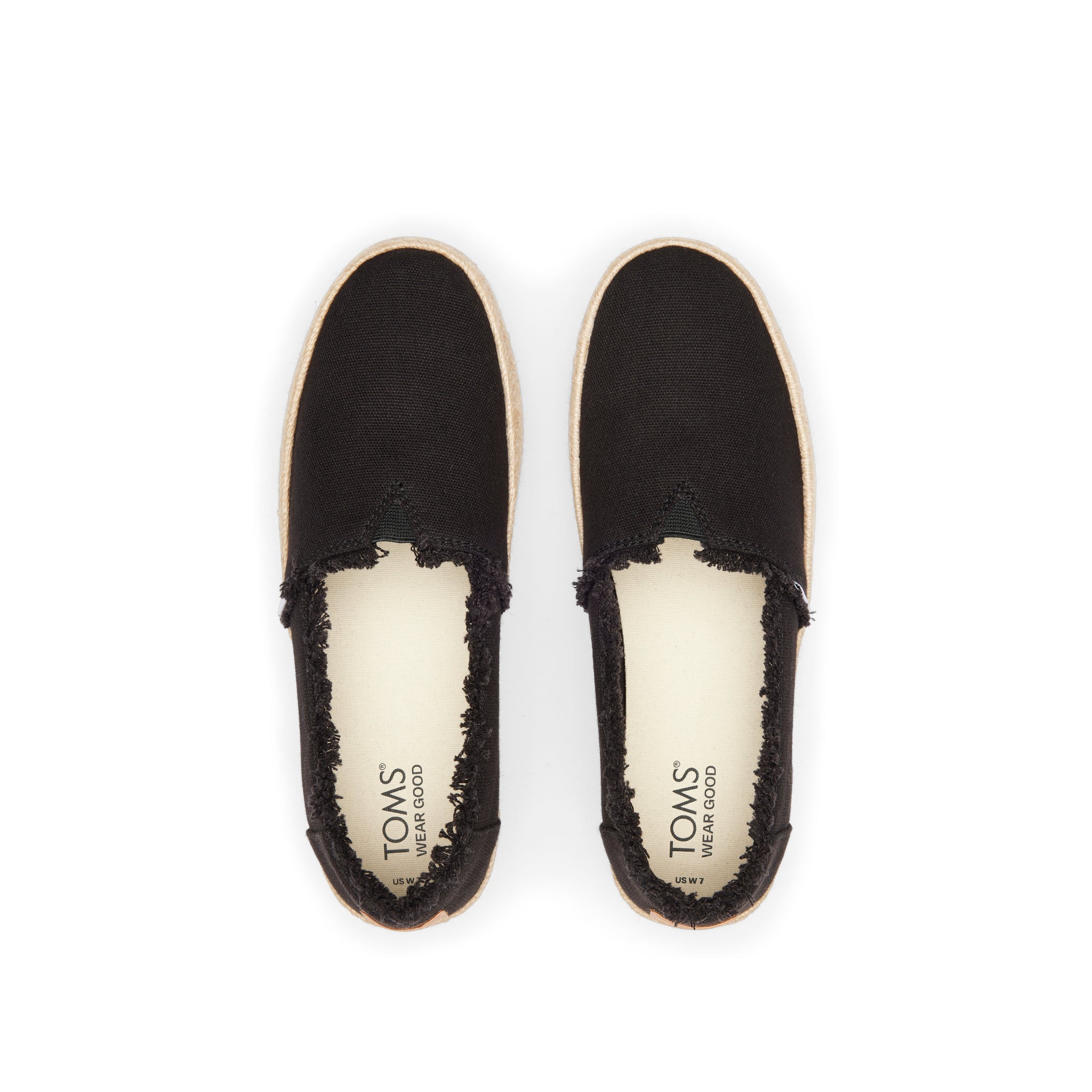 Valencia Black Canvas Platform Espadrille