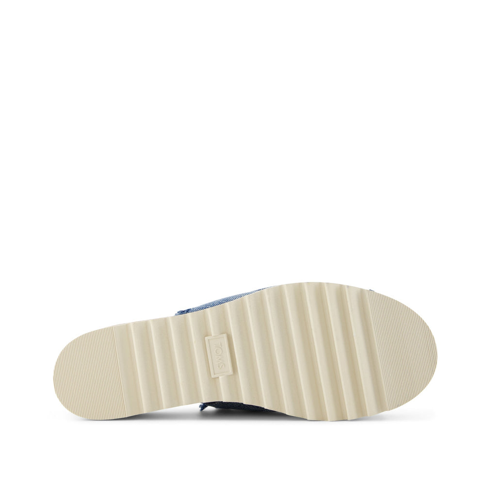 Diana Mule Wedge Sandal Dark Sky Textured Denim
