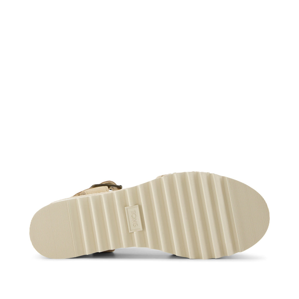 Diana Wedge Sandal Champagne Metallic Basket Weave